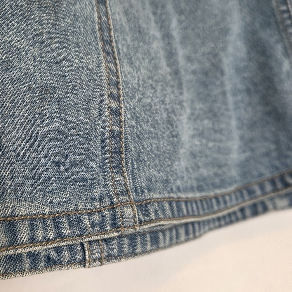 Vintage Denim Skirt Femme Fatale Denim A-Line Button Skirt - Picture 5 of 10